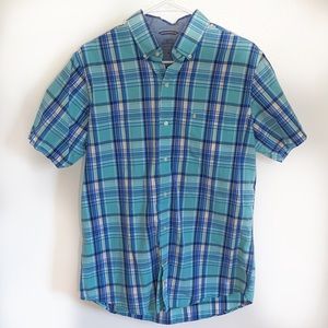 IZOD Plaid Button-Down Short Sleeve Shirt